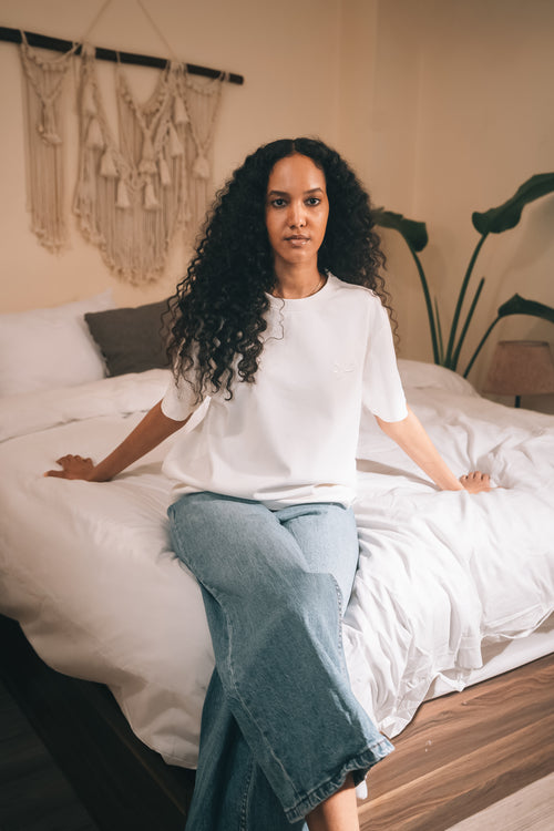 Azza Unisex Sada Tee - White